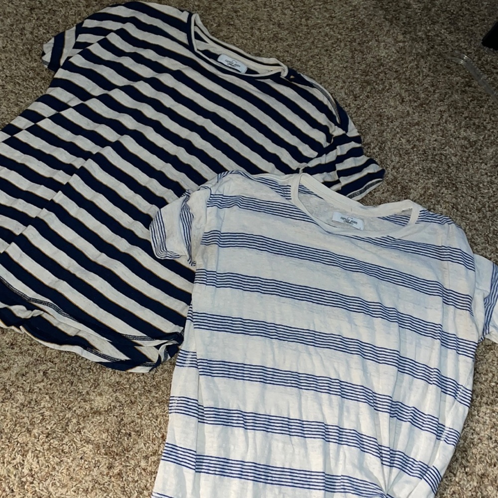 Set of 2 large CJLA Striped Tshirt large